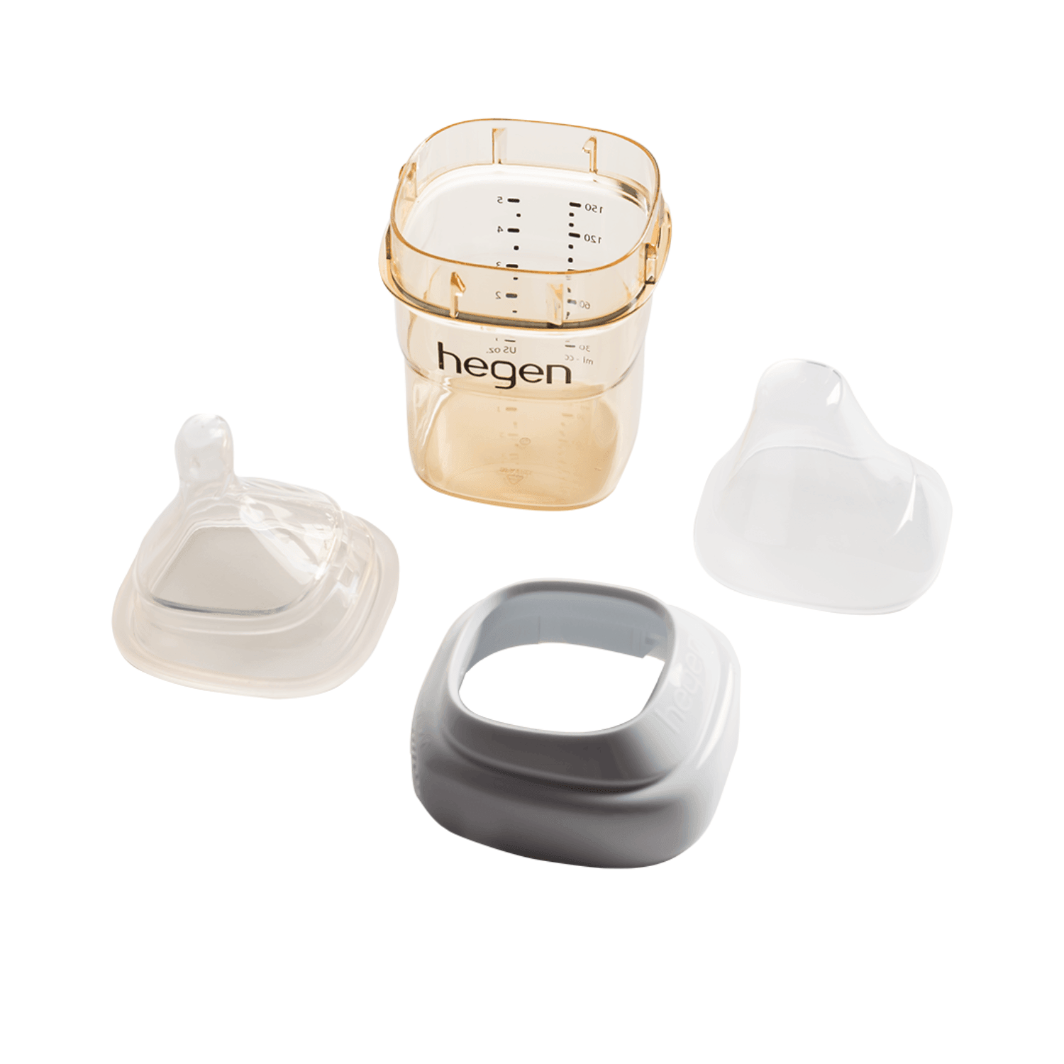 Hegen PCTO™ 150ml/5oz Feeding Bottle PPSU 2-Pack PINK with 2x Slow Flow Teats (1 to 3 months) - Hegen